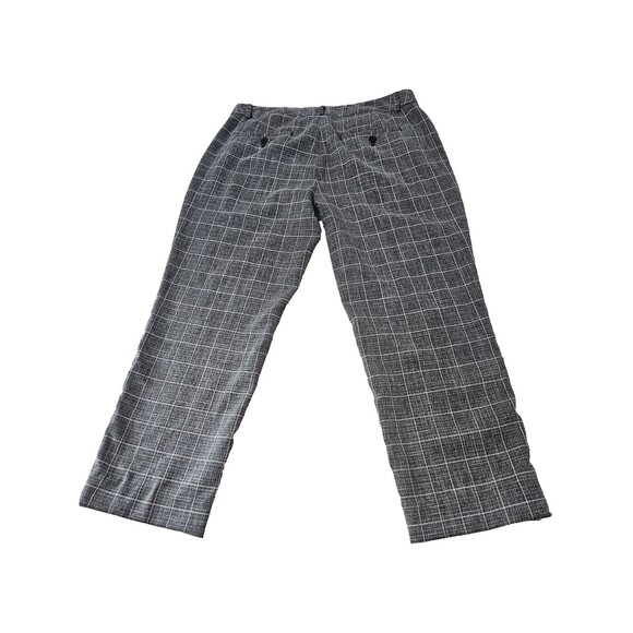 Banana Republic Pants Women's 10 Gray Avery Fit Plaid Slim Trousers Stretch - Picture 2 of 7